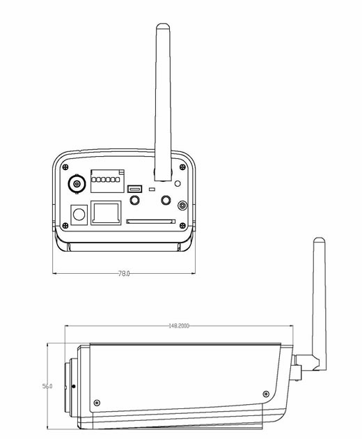 丹諾百萬高清無線網絡槍機結構圖